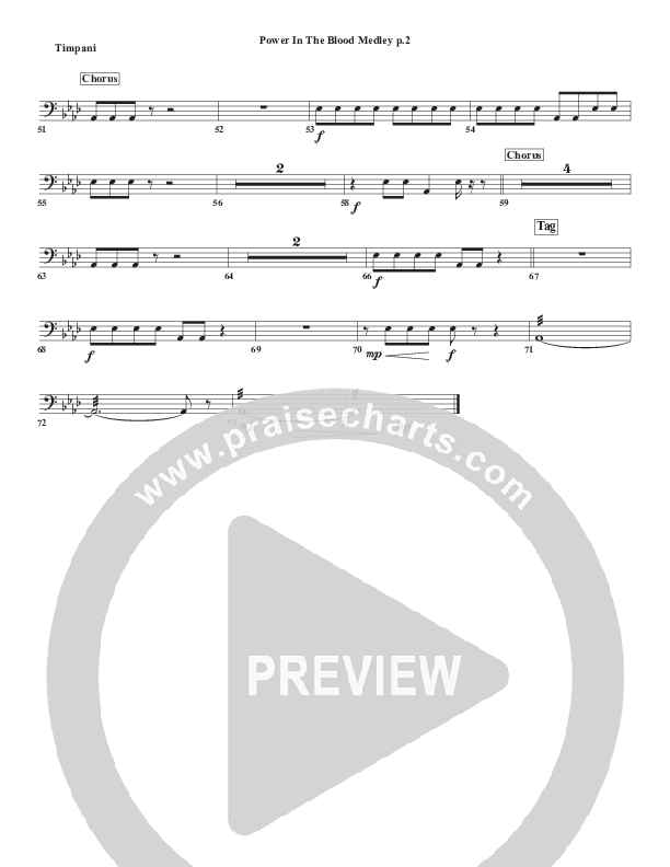 Power In the Blood Medley Timpani (Chris Emert)