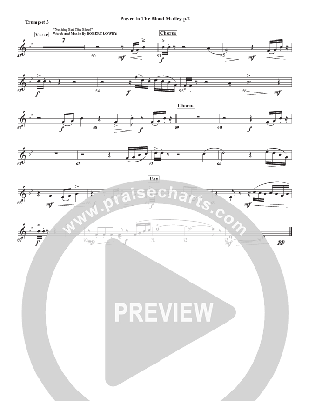 Power In the Blood Medley Trumpet 3 (Chris Emert)