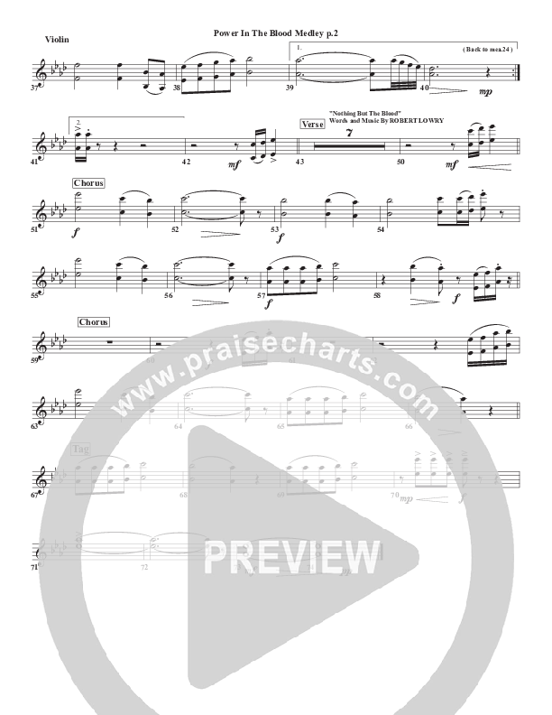 Power In the Blood Medley Violins (Chris Emert)