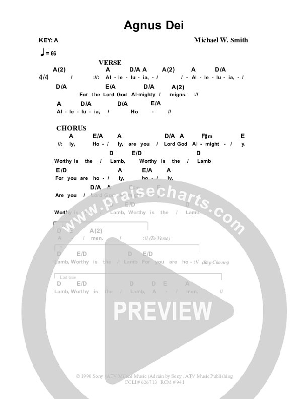 Agnus Dei Chords PDF (Shane & Shane / The Worship Initiative