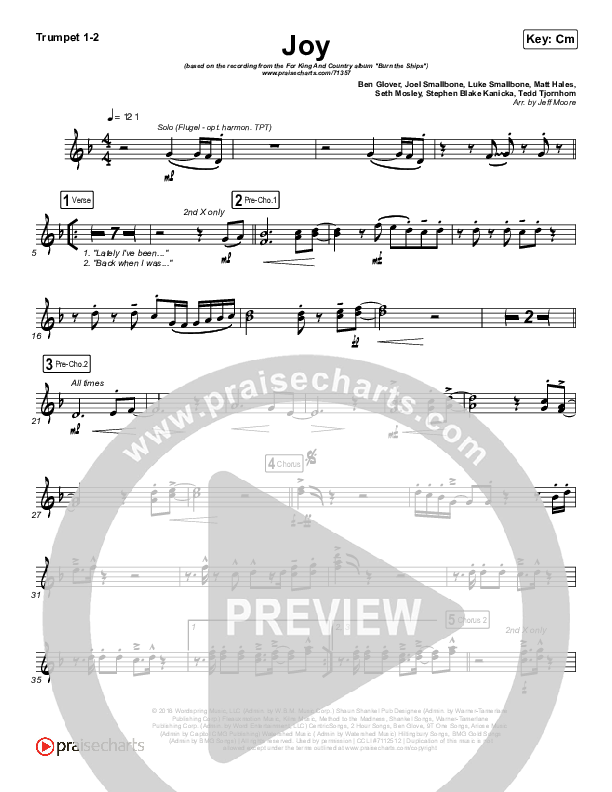 Joy Trumpet 1,2 (for KING & COUNTRY)