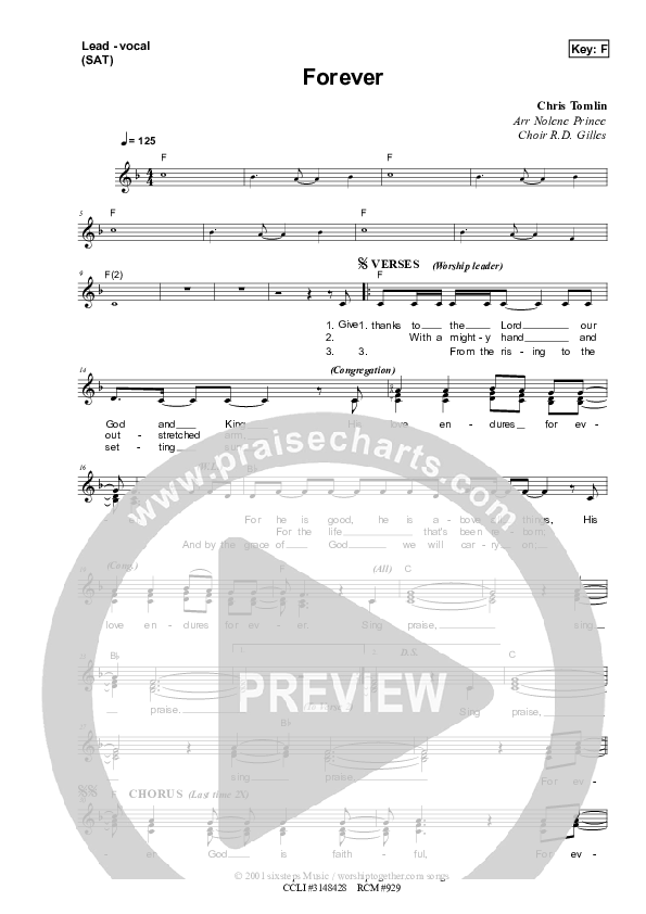 Forever Lead & Piano (Dennis Prince / Nolene Prince)