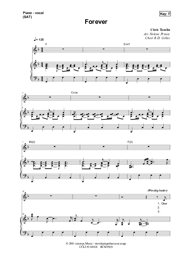 Forever Lead & Piano (Dennis Prince / Nolene Prince)