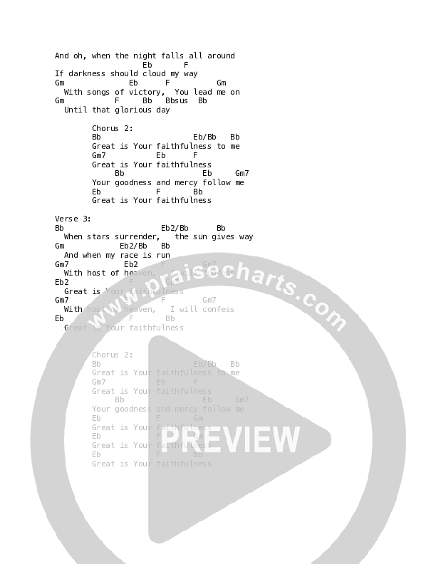 Great Is Your Faithfulness Chords & Lyrics (Eby Corydon / Life Worship / Matt Hooper)