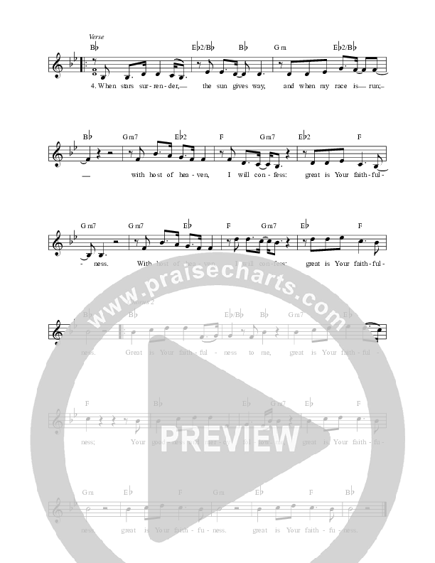 Great Is Your Faithfulness Lead Sheet (Eby Corydon / Life Worship / Matt Hooper)