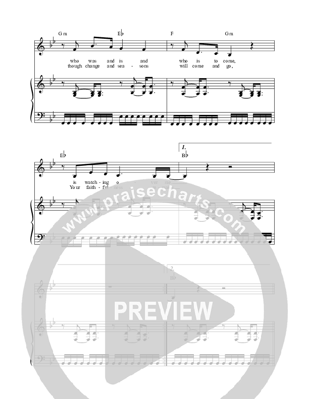 Great Is Your Faithfulness Piano/Vocal (Eby Corydon / Life Worship / Matt Hooper)