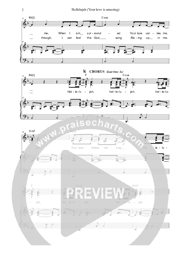 Hallelujah (Your Love Is Amazing) Piano/Vocal (SAT) (Dennis Prince / Nolene Prince)