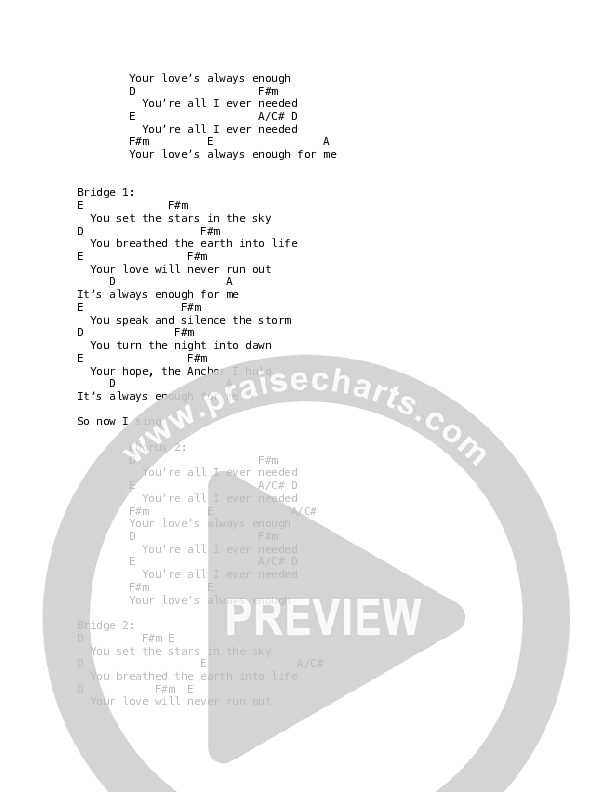 Always Enough Chords & Lyrics (Life Worship / Aaron Baxter)