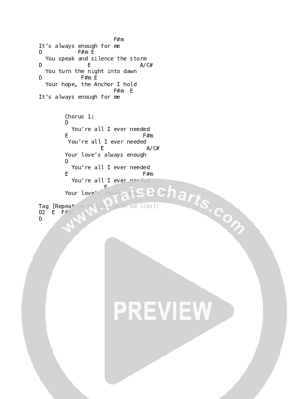 Always Enough Chords & Lyrics (Life Worship / Aaron Baxter)