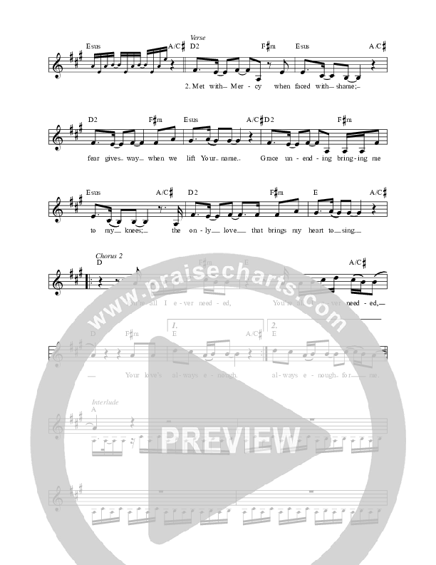 Always Enough Lead Sheet (Life Worship / Aaron Baxter)