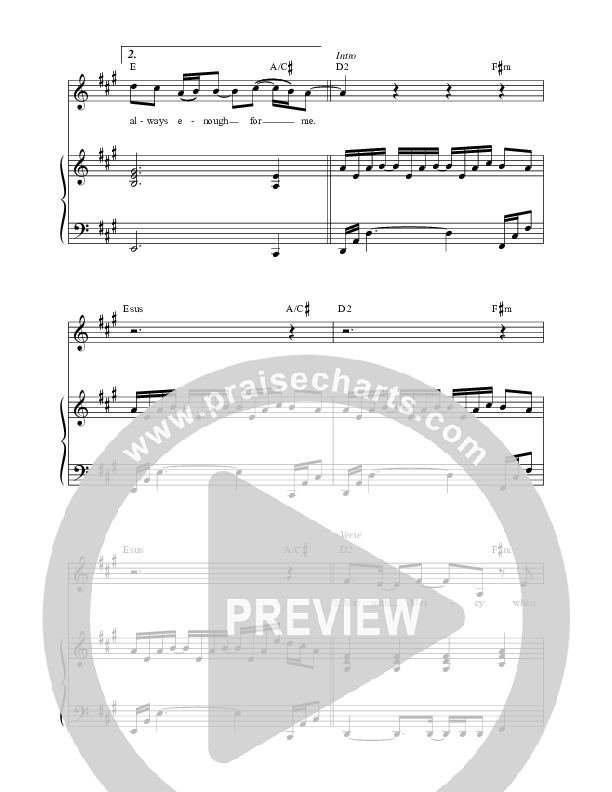 Always Enough Piano/Vocal (Life Worship / Aaron Baxter)