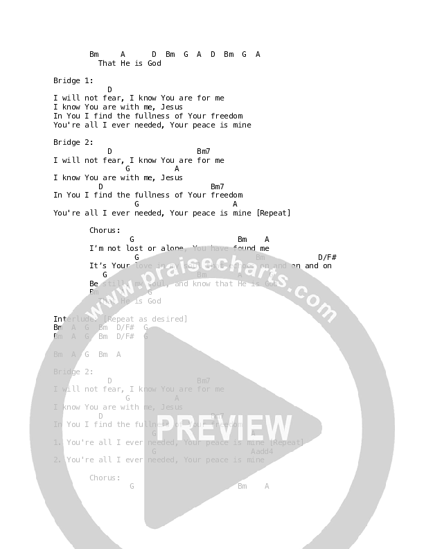 Peace Be Mine Chords & Lyrics (Life Worship / Amy Haguma)