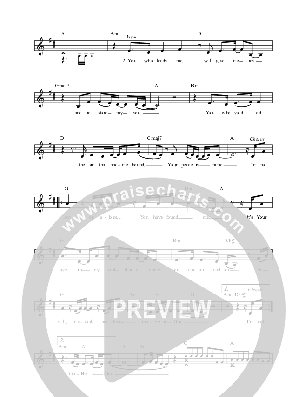 Peace Be Mine Lead Sheet (Life Worship / Amy Haguma)