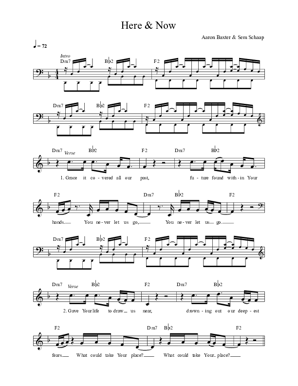 Here And Now Lead Sheet (Life Worship / Aaron Baxter)
