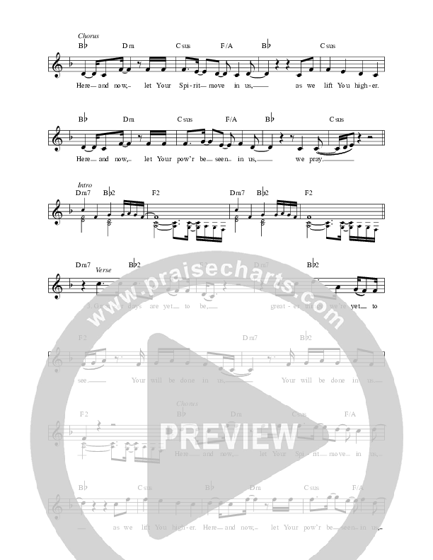 Here And Now Lead Sheet (Life Worship / Aaron Baxter)