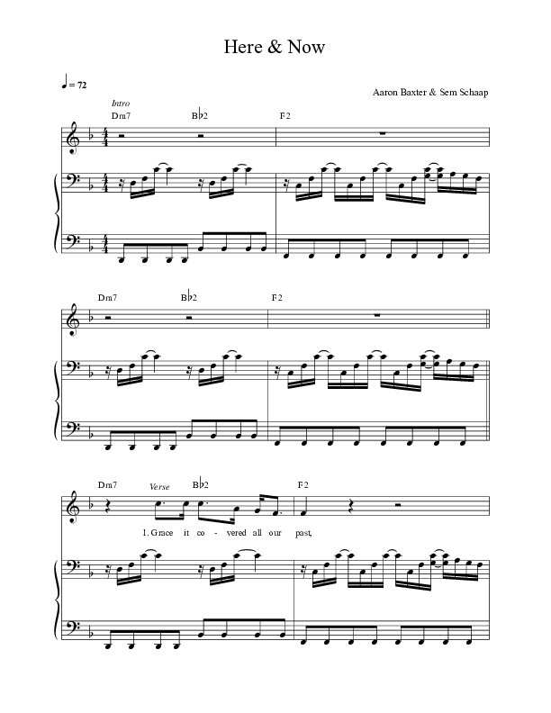 Here And Now Piano/Vocal (Life Worship / Aaron Baxter)