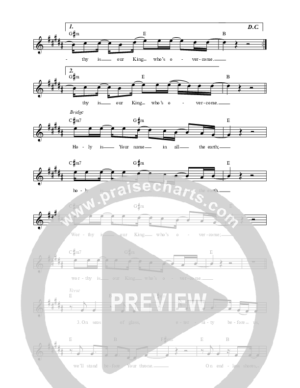 Seas Of Glass Lead Sheet (Life Worship / Matt Hooper)