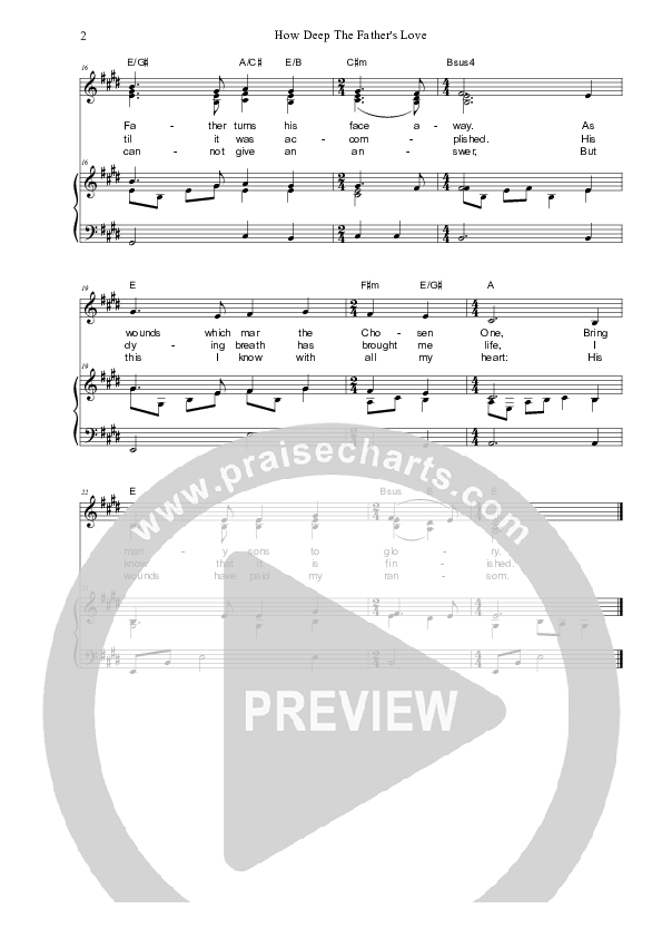 How Deep The Father's Love For Us Lead & Piano (Dennis Prince / Nolene Prince)