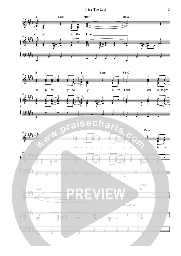 I See The Lord Piano/Vocal (SAT) (Dennis Prince / Nolene Prince)