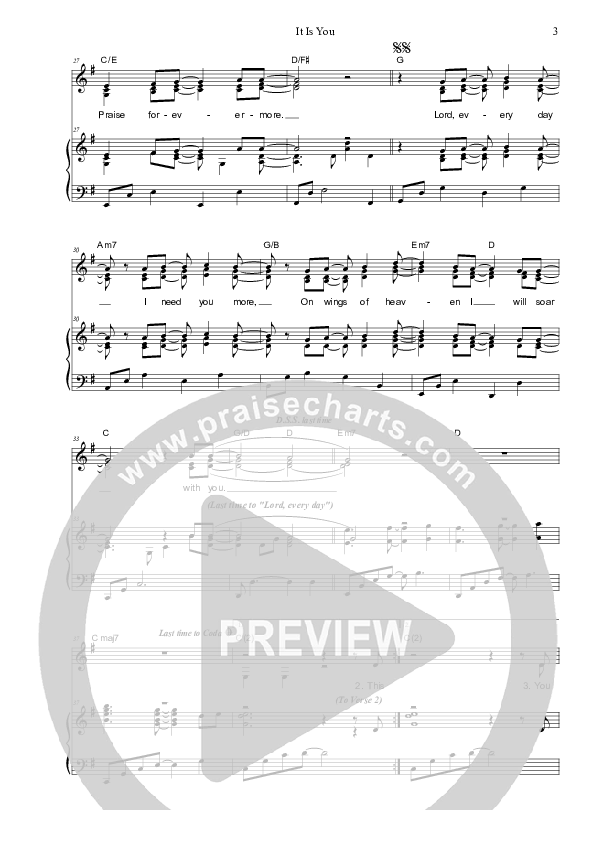 It Is You Piano/Vocal (SAT) (Dennis Prince / Nolene Prince)