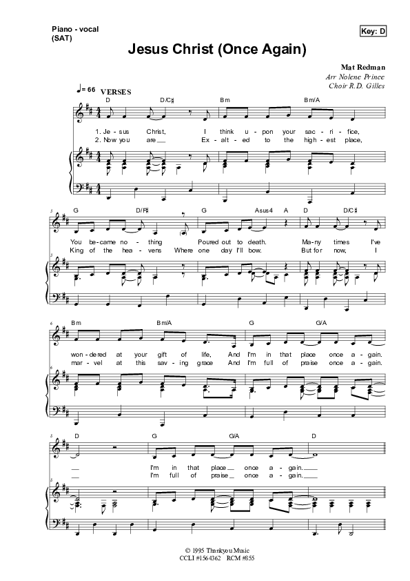 Once Again Lead & Piano (Dennis Prince / Nolene Prince)