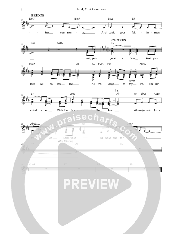 Lord Your Goodness Lead & Piano (Dennis Prince / Nolene Prince)