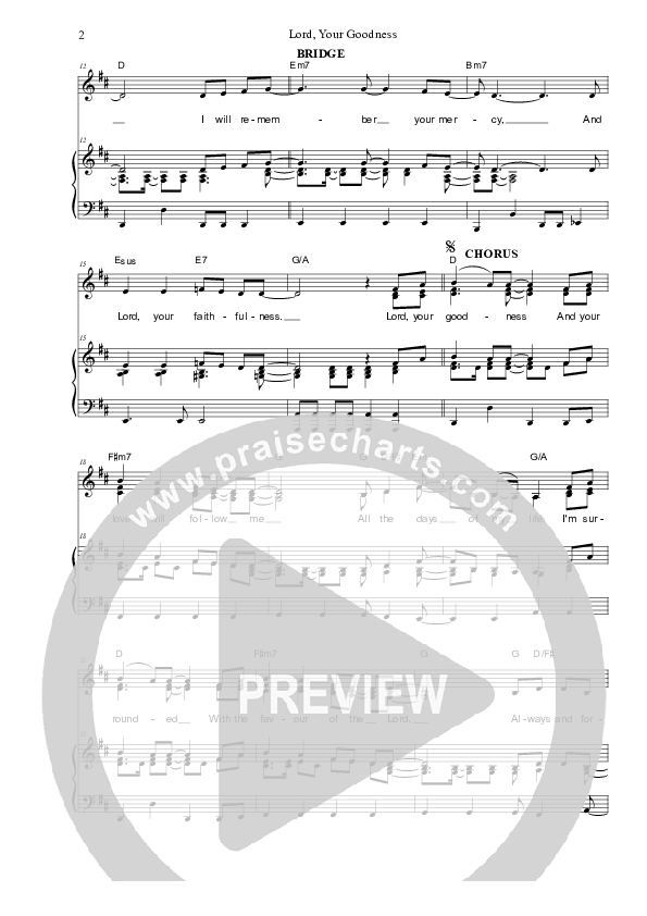 Lord Your Goodness Piano/Vocal (SAT) (Dennis Prince / Nolene Prince)