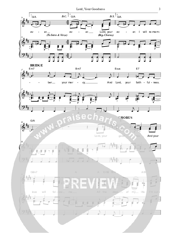 Lord Your Goodness Piano/Vocal (SAT) (Dennis Prince / Nolene Prince)