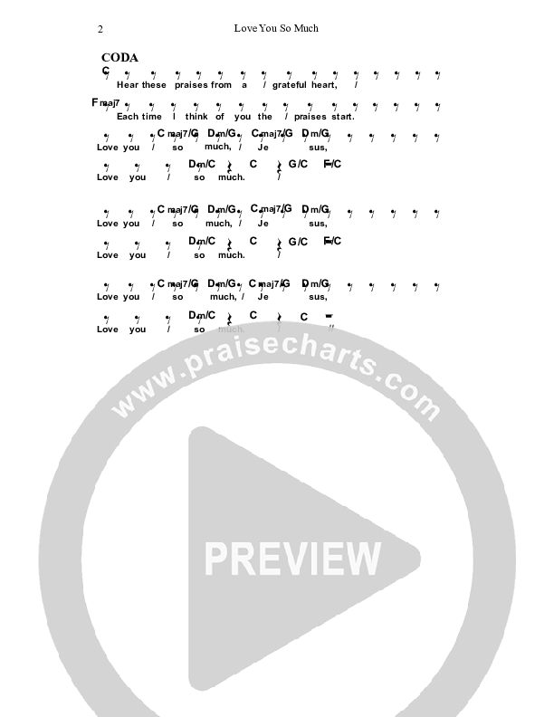 Love You So Much Chords & Lyrics (Dennis Prince / Nolene Prince)