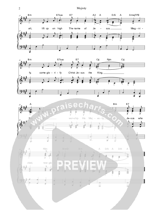 Majesty Piano/Vocal (SAT) (Dennis Prince / Nolene Prince)