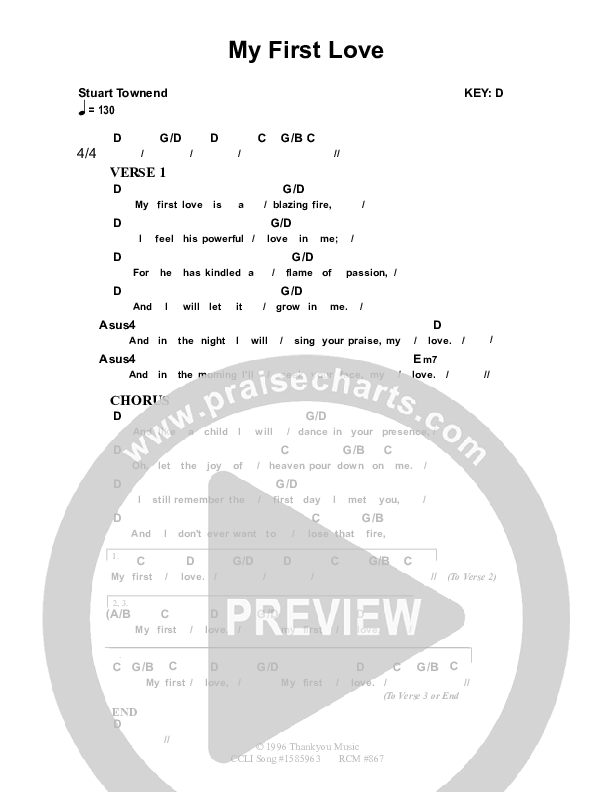 My First Love Chords & Lyrics (Dennis Prince / Nolene Prince)