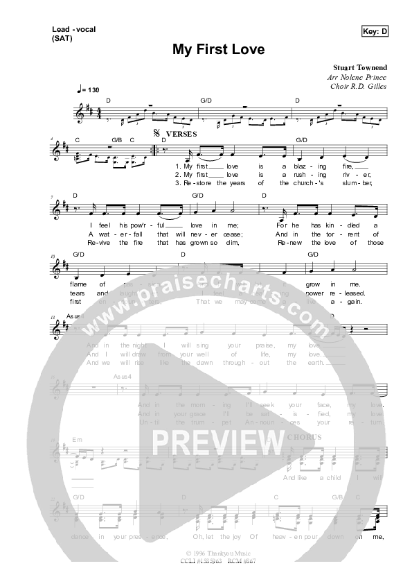 My First Love Lead & Piano (Dennis Prince / Nolene Prince)