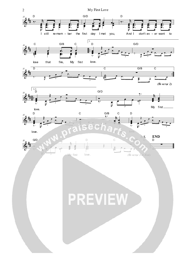 My First Love Lead & Piano (Dennis Prince / Nolene Prince)