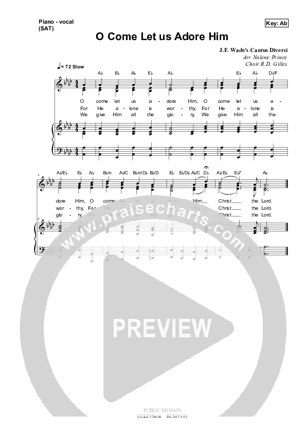O Come Let Us Adore Him Lead & Piano (Dennis Prince / Nolene Prince)