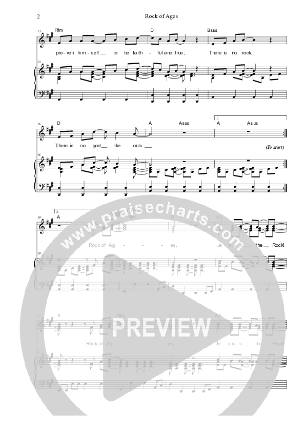 Rock Of Ages Piano/Vocal (SAT) (Dennis Prince / Nolene Prince)