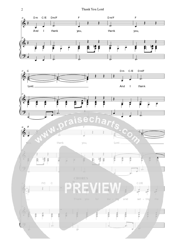 Thank You Lord Piano/Vocal (SAT) (Dennis Prince / Nolene Prince)