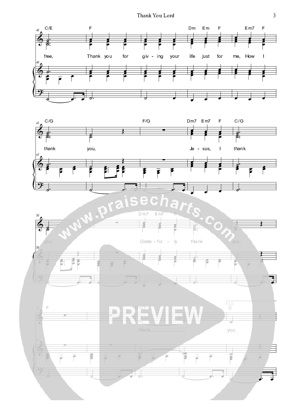 Thank You Lord Piano/Vocal (SAT) (Dennis Prince / Nolene Prince)