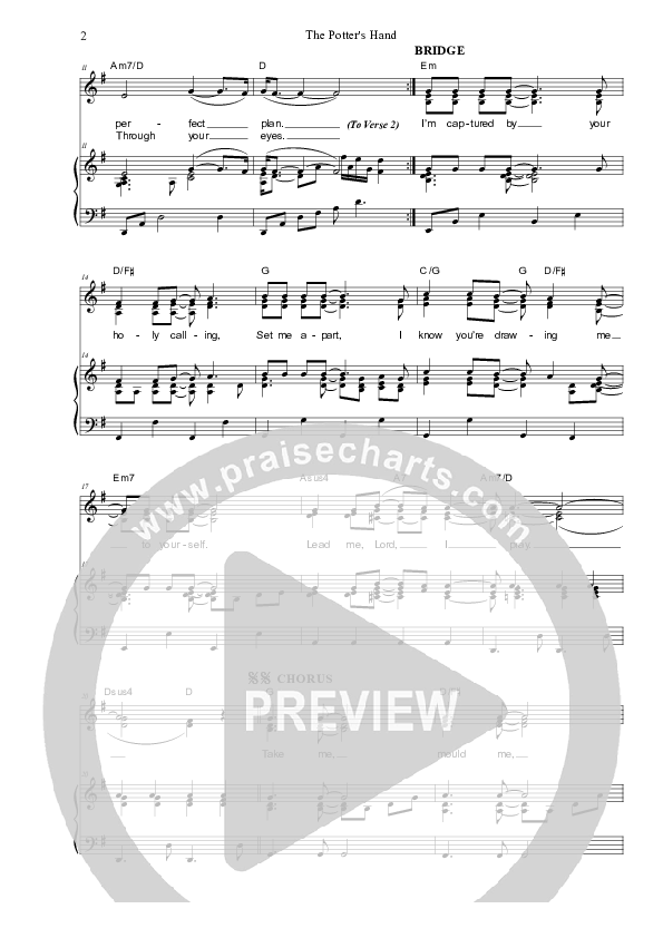 The Potter's Hand Piano/Vocal (SAT) (Dennis Prince / Nolene Prince)