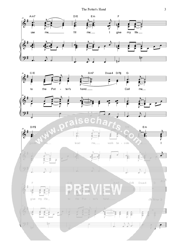 The Potter's Hand Piano/Vocal (SAT) (Dennis Prince / Nolene Prince)