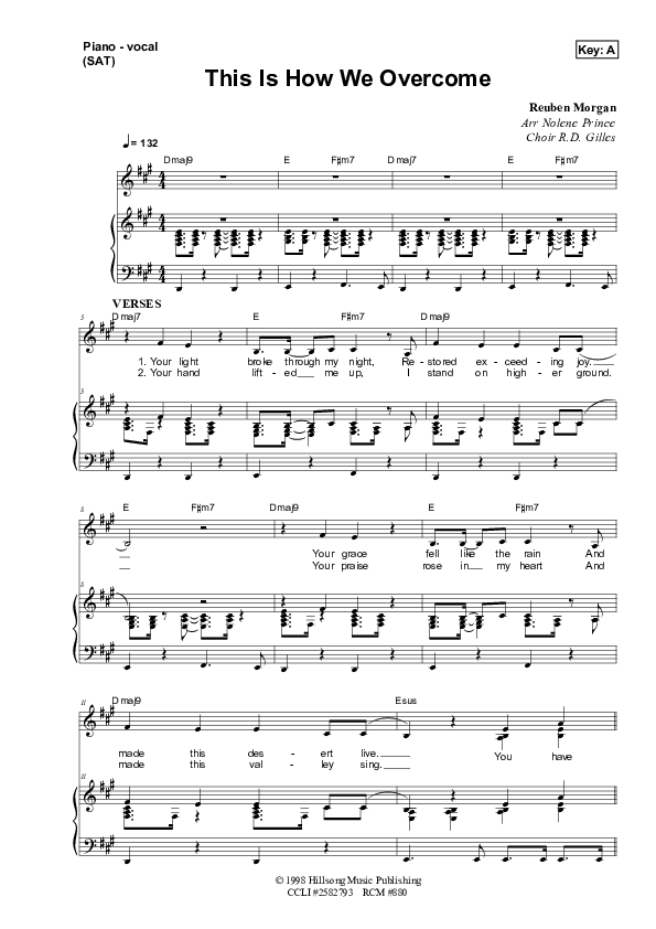 This is How We Overcome Lead & Piano (Dennis Prince / Nolene Prince)