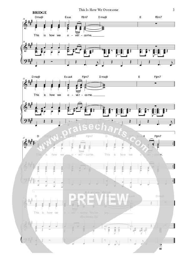 This is How We Overcome Piano/Vocal (SAT) (Dennis Prince / Nolene Prince)