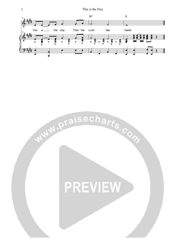 This Is The Day Lead & Piano (Dennis Prince / Nolene Prince)