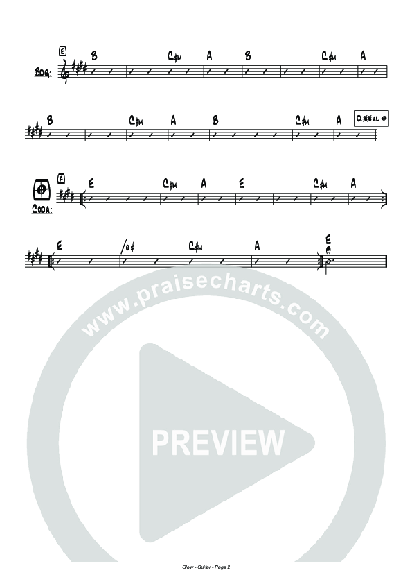 Glow Rhythm Chart (Hillsong Worship)