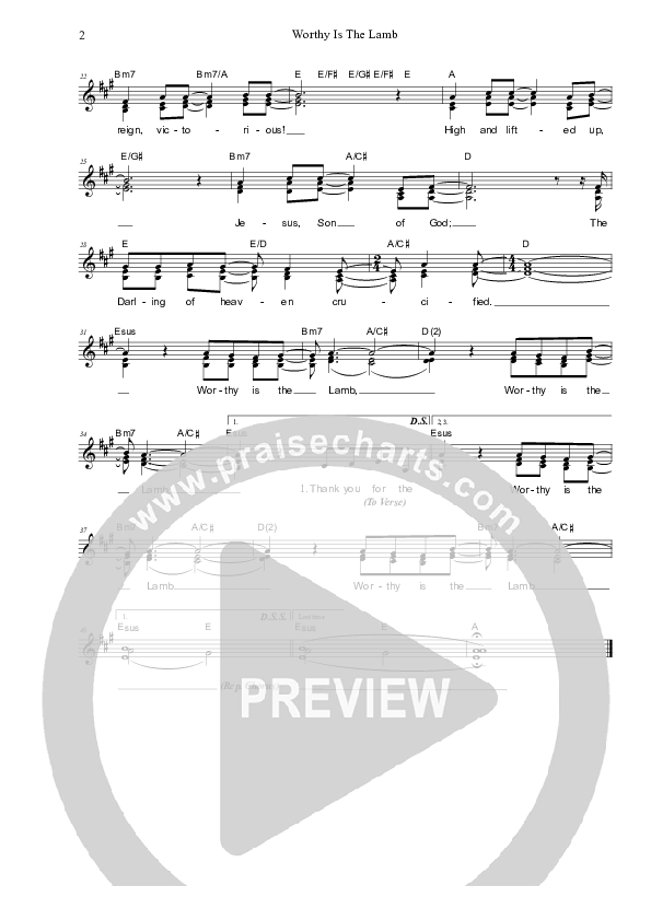 Worthy Is The Lamb Lead & Piano (Dennis Prince / Nolene Prince)