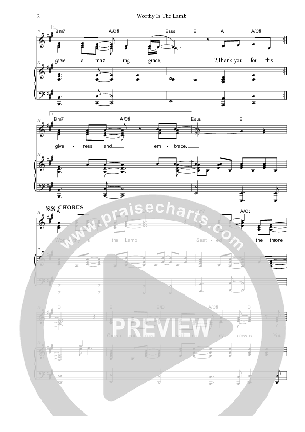 Worthy Is The Lamb Piano/Vocal (SAT) (Dennis Prince / Nolene Prince)