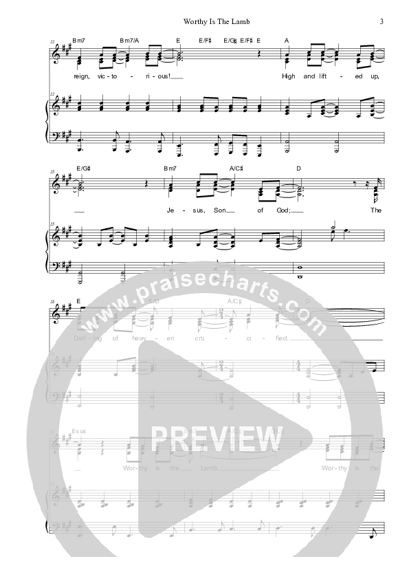 Worthy Is The Lamb Piano/Vocal (SAT) (Dennis Prince / Nolene Prince)