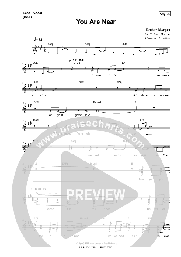 You Are Near Lead & Piano (Dennis Prince / Nolene Prince)