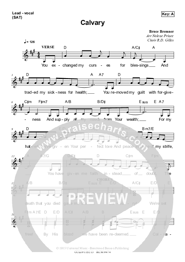 Calvary Lead & Piano (Dennis Prince / Nolene Prince)