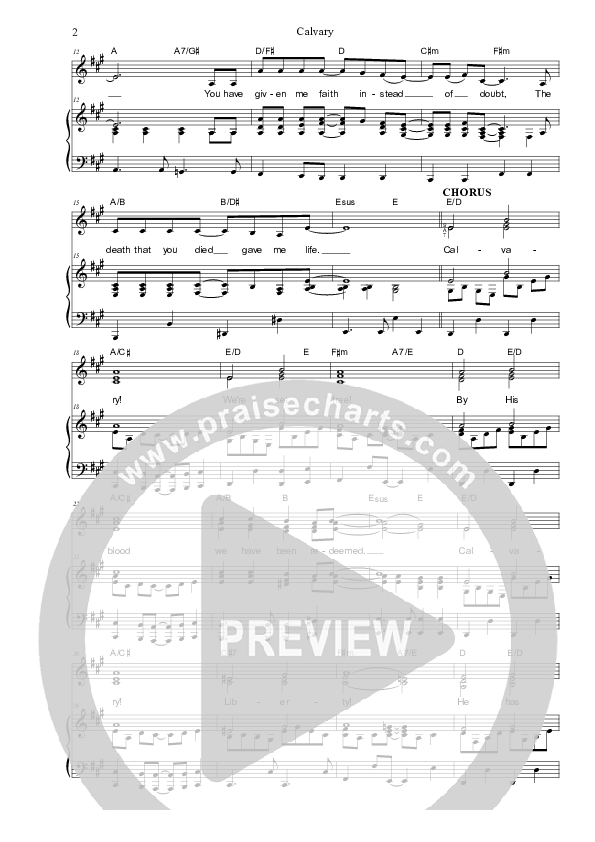 Calvary Piano/Vocal (SAT) (Dennis Prince / Nolene Prince)