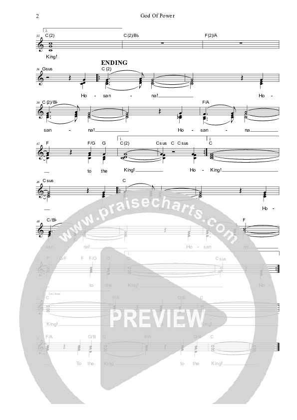 God Of Power Lead & Piano (Dennis Prince / Nolene Prince)